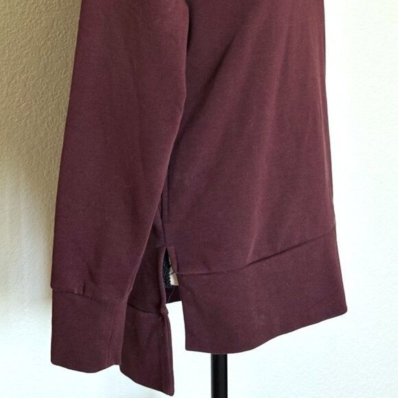 Maroon Nike Dri-Fit Athletic Oversized Hoodie Long Length Pockets Women's XS EUC - Picture 11 of 12